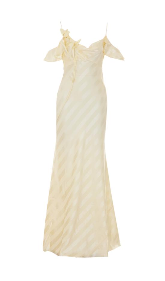 26SS 셀프 포트레이트 미디 원피스 259XA YELLOW Yellow