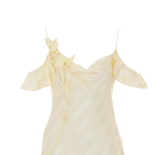 26SS 셀프 포트레이트 미디 원피스 259XA YELLOW Yellow - SELF PORTRAIT