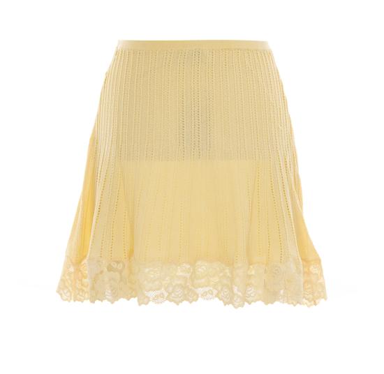 26SS 셀프 포트레이트 미디 스커트 049SK YELLOW Yellow - SELF PORTRAIT