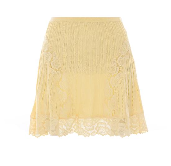 26SS 셀프 포트레이트 미디 스커트 049SK YELLOW Yellow