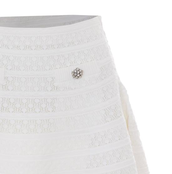 26SS 셀프 포트레이트 미디 스커트 063SK WHITE White - SELF PORTRAIT