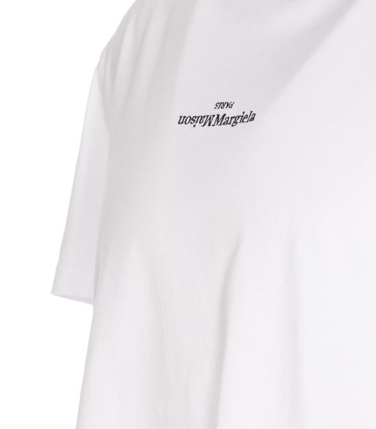26SS 마르지엘라 디스트로이드 로고 티셔츠 S30GC0701 S22816994 White - MAISON MARGIELA