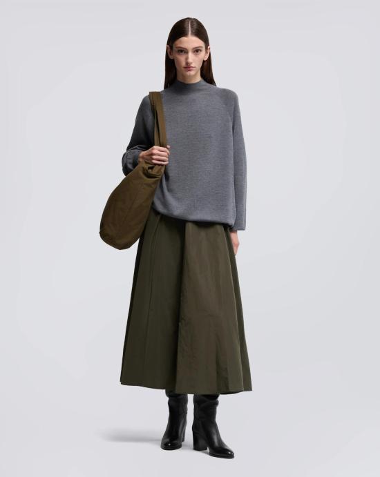 26SS 아스페시 미디 스커트 26PN5N23P008 01237 Kaki - ASPESI