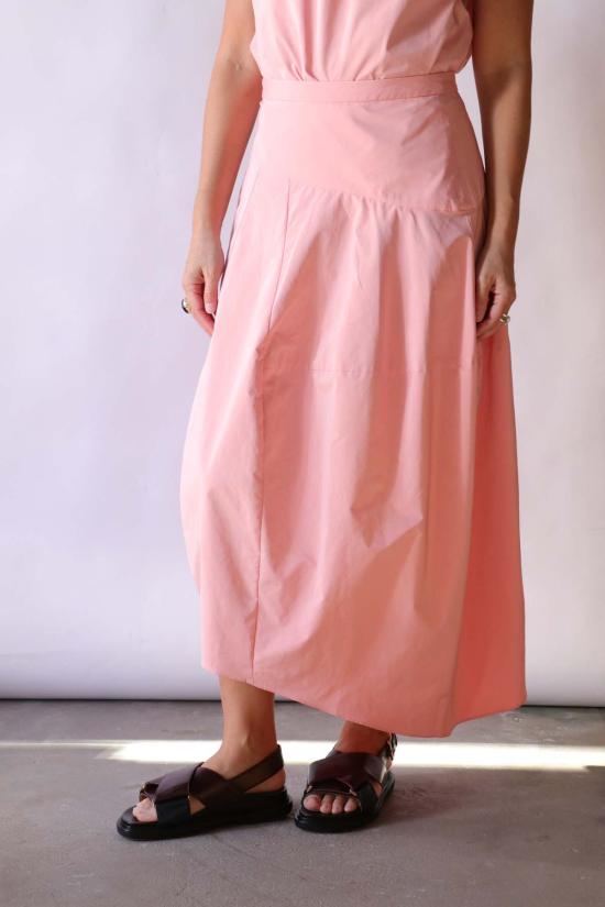  티비 롱 스커트 나일론 비대칭 벌룬 스커트 - TIBI