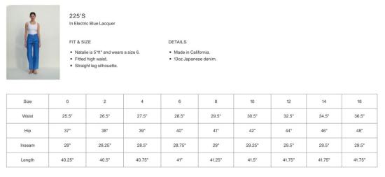  제시 캄 데님 팬츠 225 팬츠 일렉트릭 블루 - JESSE KAMM