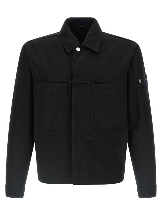 25FW 스톤 아일랜드 Q100027 포벳 버튼 코치 자켓 K2S15Q100027S00J5V0029 Black