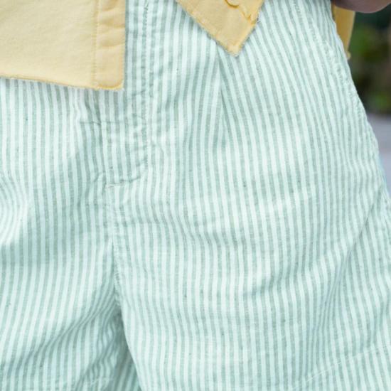  프랭크 앤 에일린 숏팬츠 프랭크 & 아일린 워터포드 워킹  라임 스트라이프 - FRANK & EILEEN