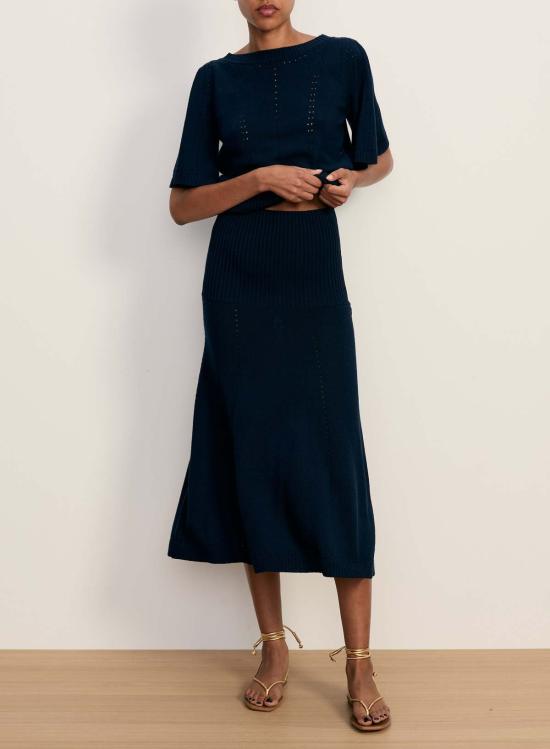  베로니카비어드 블라우스 베로니카 비어드 레넌 포인트엘 니트 탑 네이비 - VERONICA BEARD