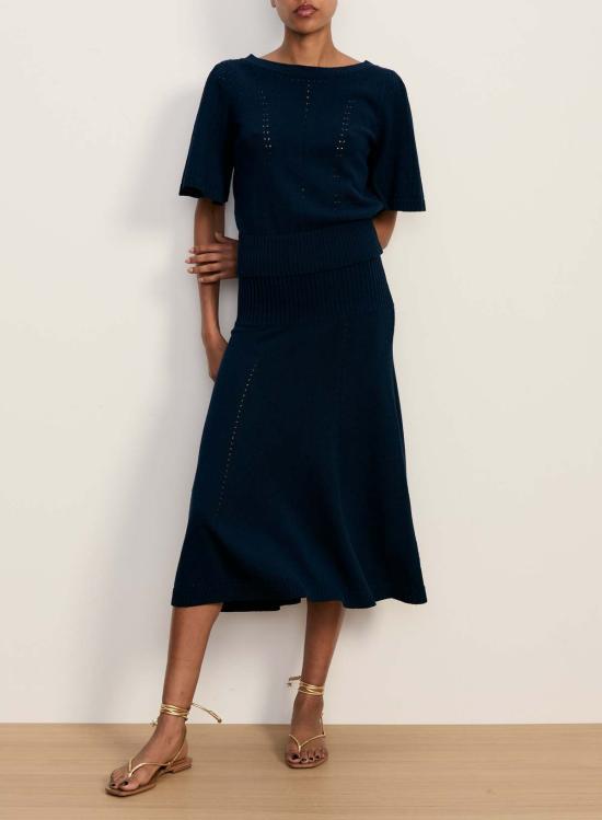  베로니카비어드 블라우스 베로니카 비어드 레넌 포인트엘 니트 탑 네이비 - VERONICA BEARD