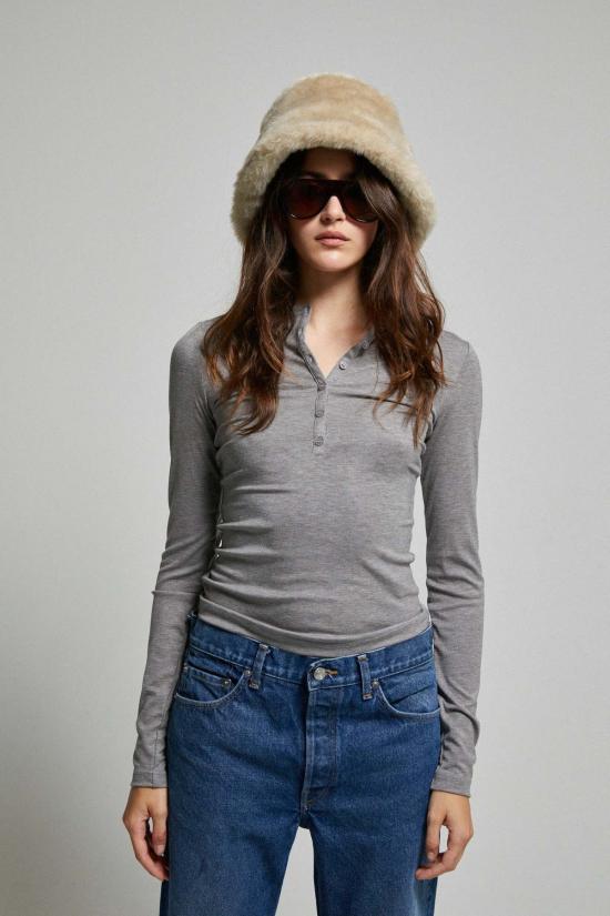  아셀 긴팔 티셔츠 애셔 할로우 헨리 티 - ASHER