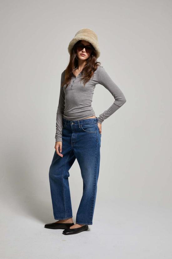  아셀 긴팔 티셔츠 애셔 할로우 헨리 티 - ASHER