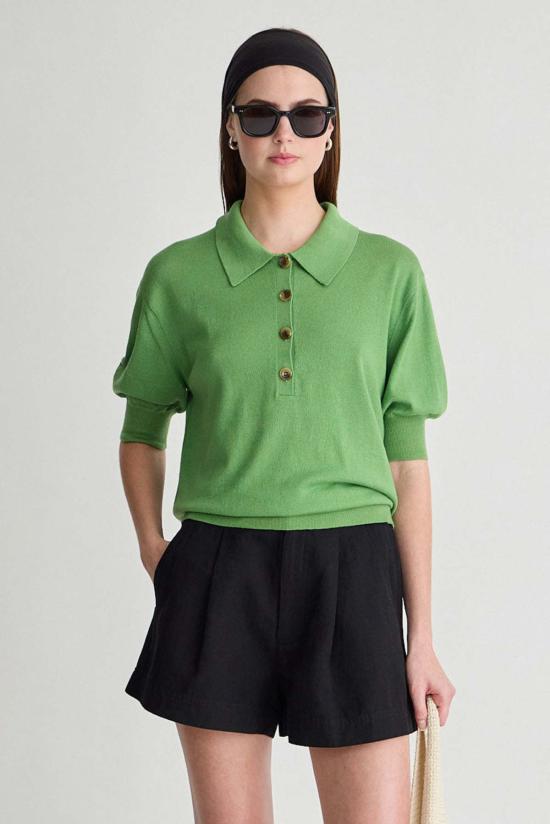  어피스 어파트 스웨터 Apiece Apart Oda Polo Sweater Jardin