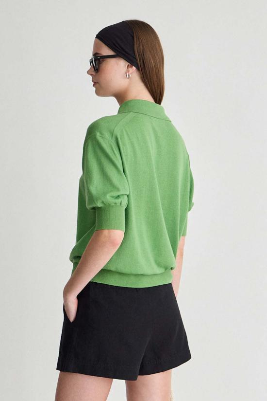  어피스 어파트 스웨터 Apiece Apart Oda Polo Sweater Jardin - APIECE APART