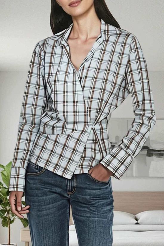  더 컬렉티브 파크 시티 긴팔 티셔츠 더 콜렉티브 파크 시티 체크무늬 랩  (블루)