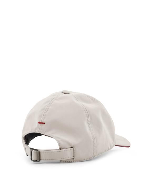  브루넬로 쿠치넬리 모자 Brunello Cucinelli 로고가 있는 야구  Brown Freddo Rosso - BRUNELLO CUCINELLI