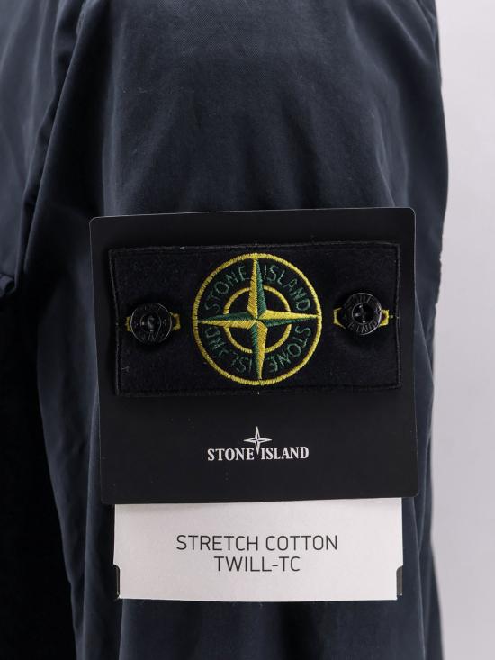  스톤 아일랜드 자켓 스트레치 코튼 트윌 TC 재킷 블루 - STONE ISLAND