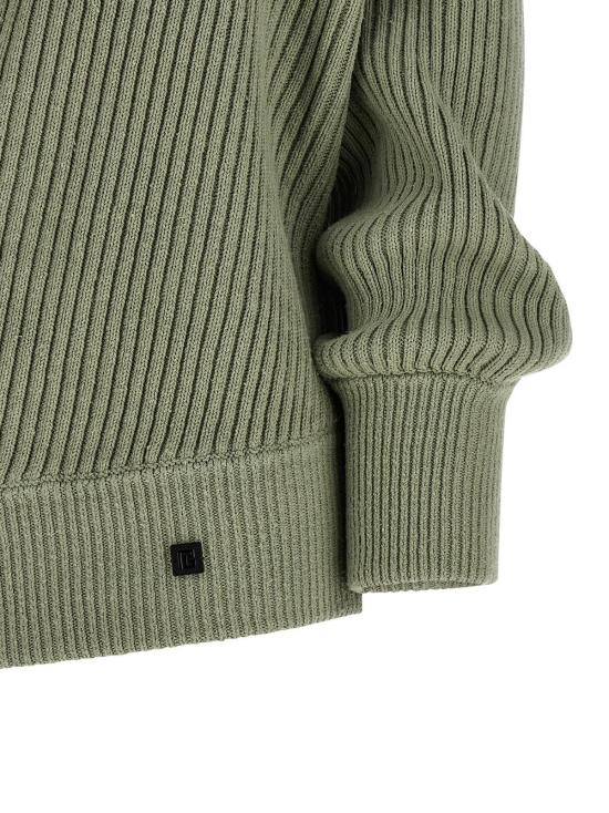  발망 스웨터 드레이프 실크  그린 - BALMAIN