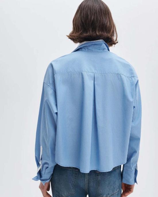  랙앤본 탑 Rag & Bone 마린 스트라이프 콤보 셔츠 블루 스트라이프 - RAG & BONE