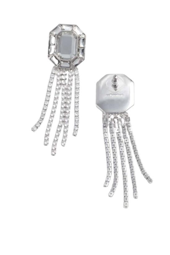  셀프 포트레이트 이어링 크리스탈 드롭렛  실버 - SELF PORTRAIT