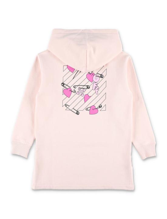  [키즈] 오프화이트 풀오버 팝하트 키즈 후드티 로즈 색상 - OFF WHITE