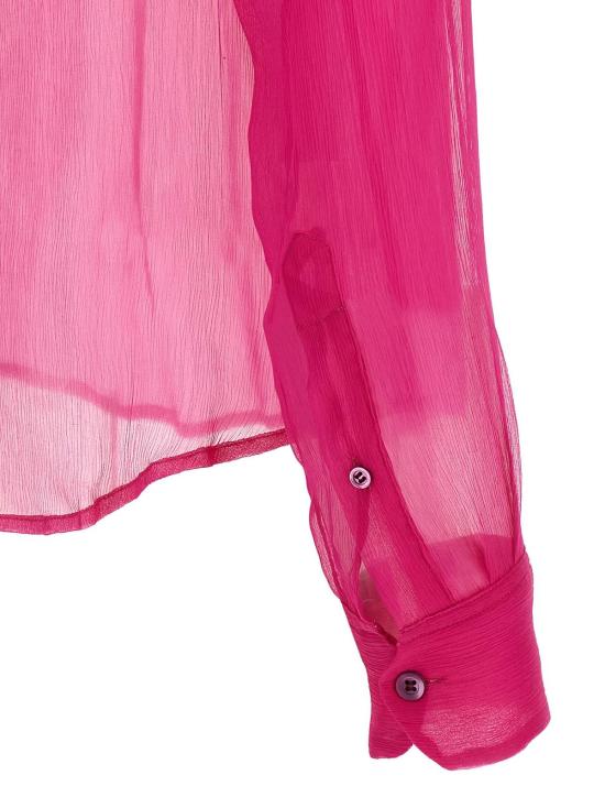  드리스 반 노튼 탑 Dries Van Noten 클라우디 셔츠 퓨샤 - DRIES VAN NOTEN
