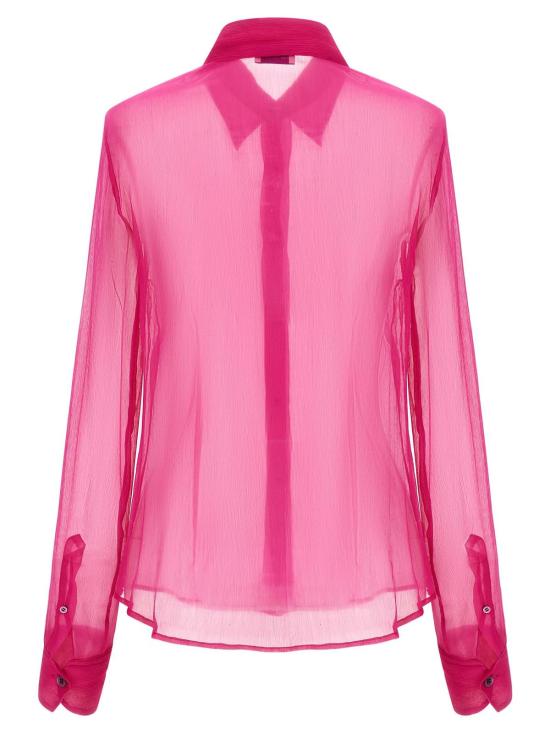  드리스 반 노튼 탑 Dries Van Noten 클라우디 셔츠 퓨샤 - DRIES VAN NOTEN