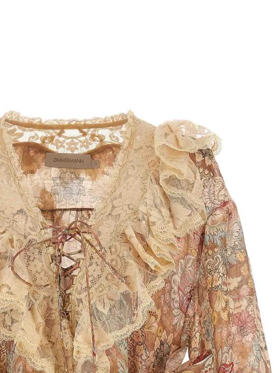 26SS 짐머만 미디 스커트 7238DC261TAFL Beige - ZIMMERMANN