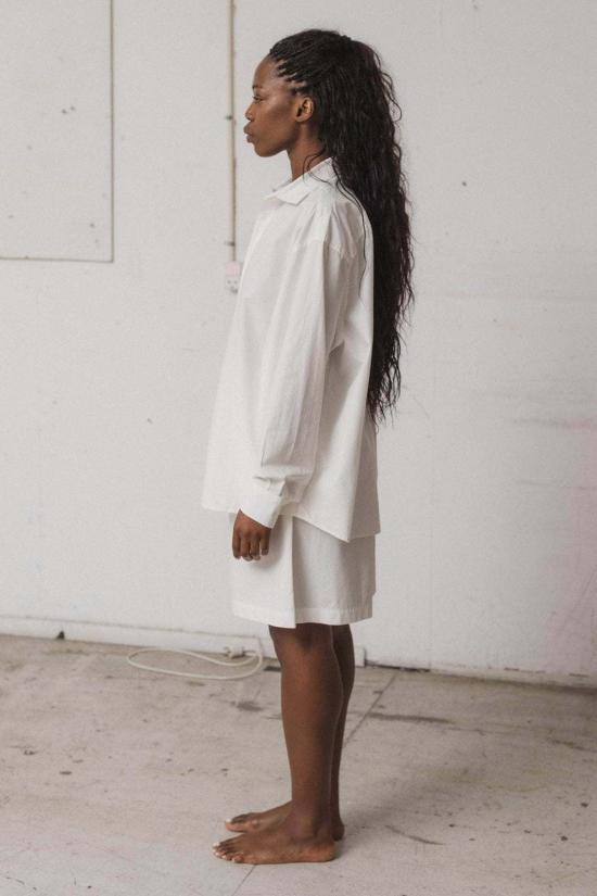  베이스레인지 탑 Baserange 클로드 셔츠 염색되지 않음 - BASERANGE