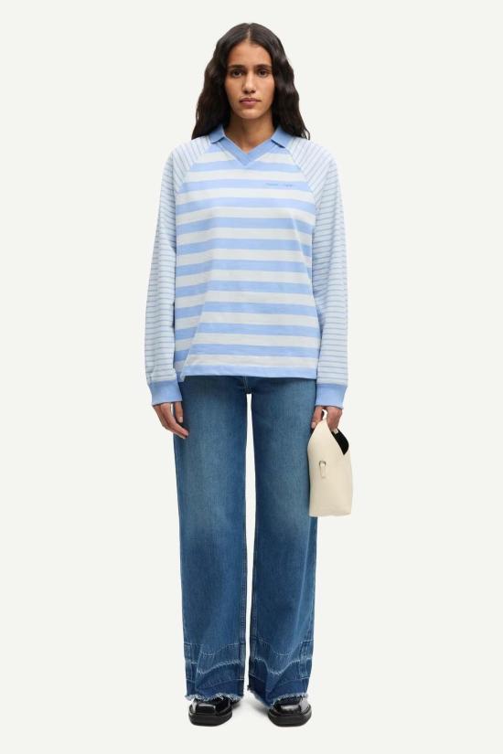  삼소앤삼소 데님 팬츠 Samsøe Samsøe Fluid Denim 소재의 Sarebecca 청바지