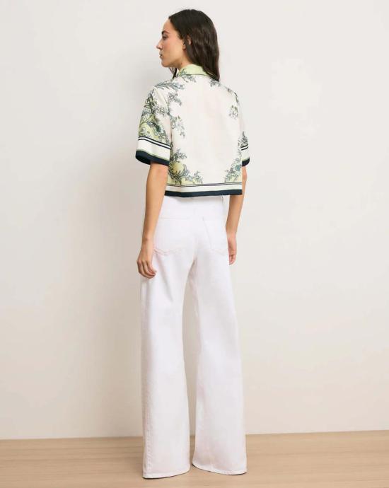  베로니카비어드 탑 베로니카 비어드 스프루스 버튼다운 셔츠 라이트 피스타치오 멀티 - VERONICA BEARD