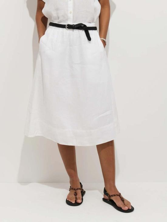  알렉스 밀 미디 스커트 매디 스커트 린넨 스커트