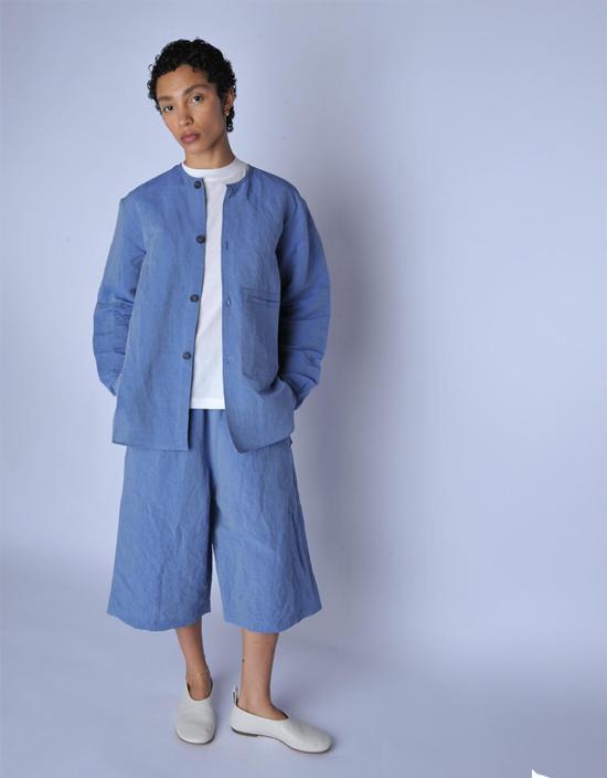  소피 드후레 자켓 Sofie D'hoore Barna 셔츠 재킷 블루 - SOFIE D'HOORE