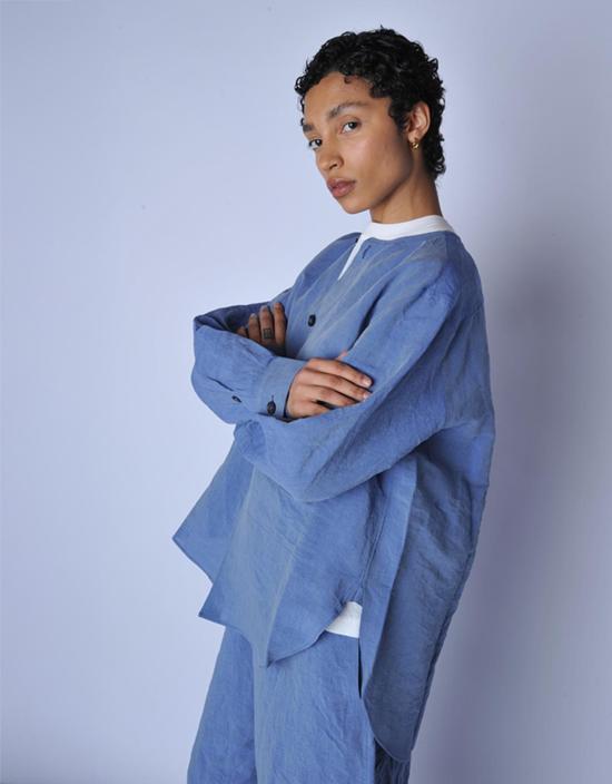  소피 드후레 자켓 Sofie D'hoore Barna 셔츠 재킷 블루 - SOFIE D'HOORE