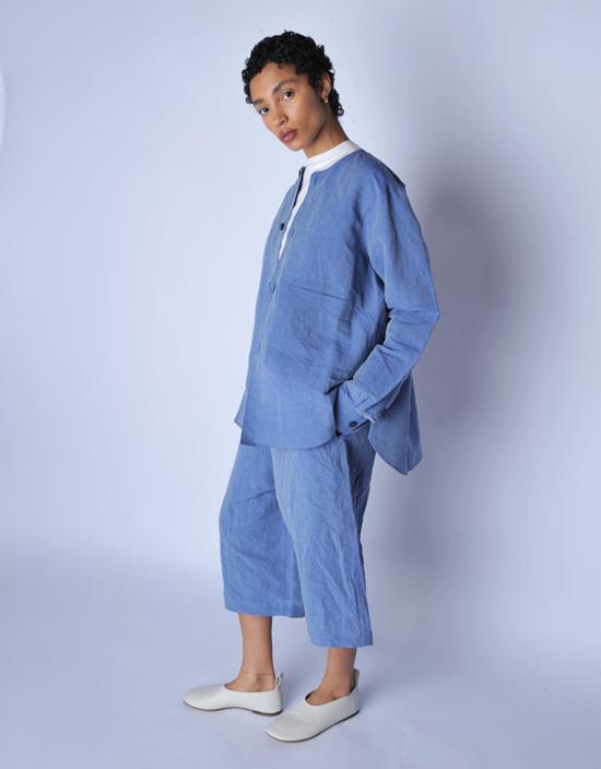  소피 드후레 자켓 Sofie D'hoore Barna 셔츠 재킷 블루 - SOFIE D'HOORE