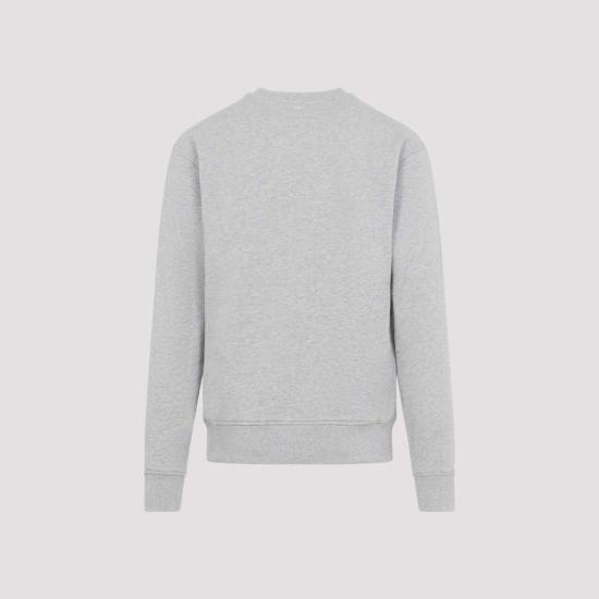  아미 긴팔 티셔츠 알렉상드르 마티우시  클래식 핏 티셔츠 그레이 - AMI