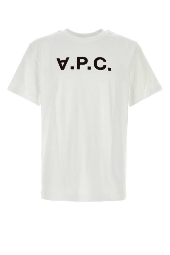  아페쎄 반팔 티셔츠 A.P.C. 화이트 코튼 티셔츠 블랑마론