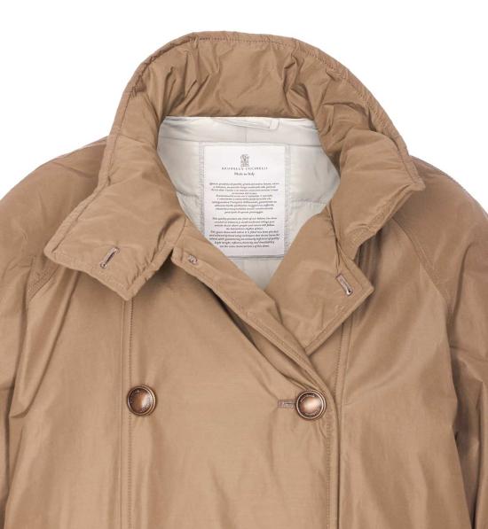  브루넬로 쿠치넬리 봄버 자켓 더블 브레스트 다운 재킷 베이지 - BRUNELLO CUCINELLI