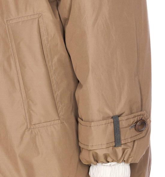  브루넬로 쿠치넬리 봄버 자켓 더블 브레스트 다운 재킷 베이지 - BRUNELLO CUCINELLI