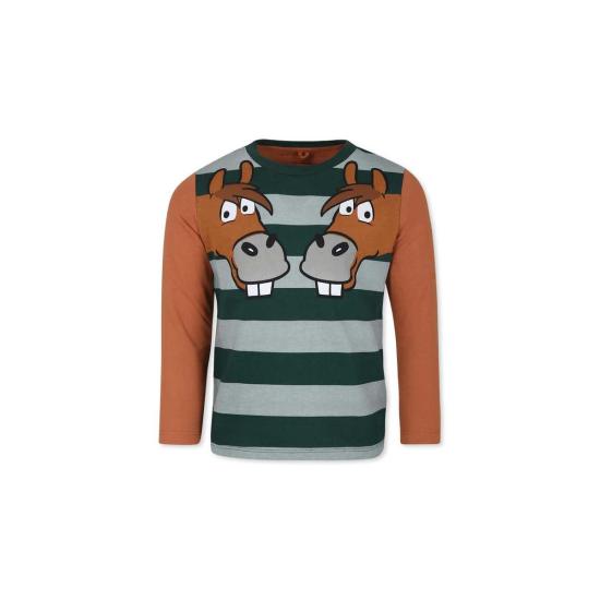  [키즈] 스텔라 맥카트니 탑 스텔라 매카트니 아동용 그린 말 프린트 티셔츠 (녹색)