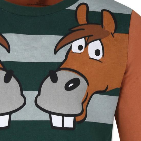  [키즈] 스텔라 맥카트니 탑 스텔라 매카트니 아동용 그린 말 프린트 티셔츠 (녹색) - STELLA MCCARTNEY