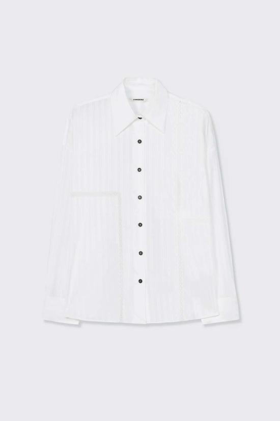  코데라 탑 코르데라 오버사이즈 레이스 셔츠 - CORDERA