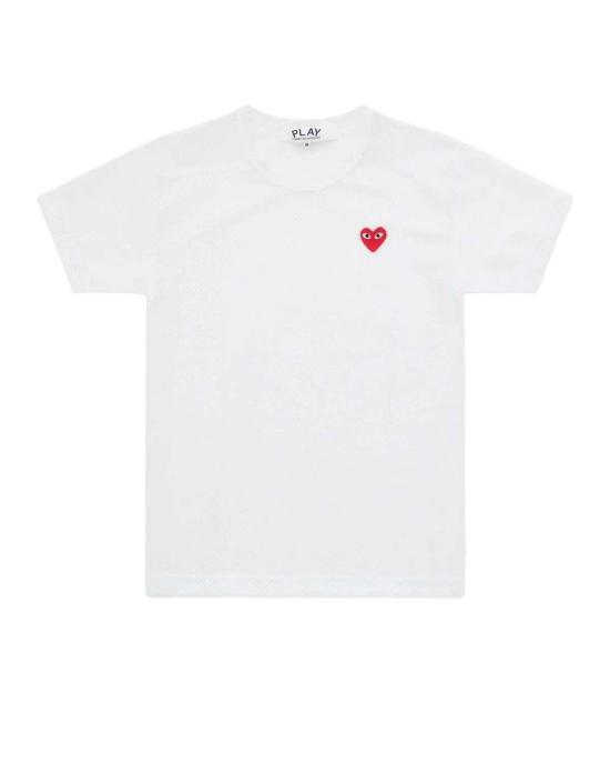  꼼데가르송 반팔 티셔츠 Comme Des Garçons 메시 레드 하트 티셔츠
