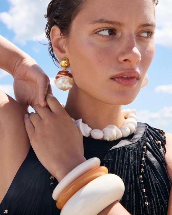  리지 포르투나토 팔찌 릿지 커프  탠저린 - LIZZIE FORTUNATO