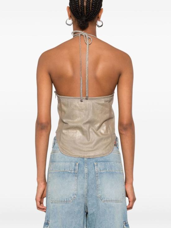  디젤 민소매 티셔츠 오벌 D 탱크탑 골든 - DIESEL