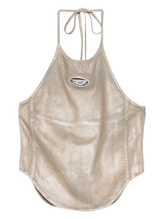  디젤 민소매 티셔츠 오벌 D 탱크탑 골든