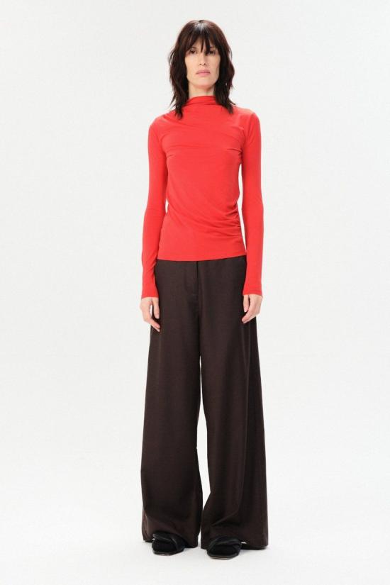  마리아 셰르 긴팔 티셔츠 마리아 셰어 베라 저스틴 L/S 탑 레드