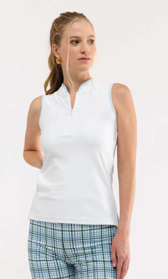  스미스 앤 퀸 민소매 티셔츠 스미스앤퀸 케네디 탑 화이트/씨솔트