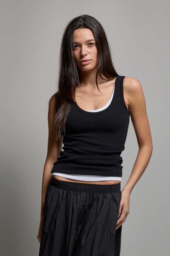  아셀 민소매 티셔츠 애셔 밀라 리브 탱크 - ASHER