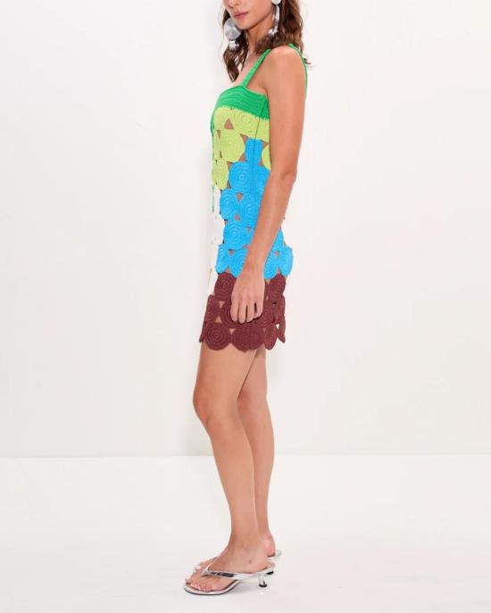  사이먼밀러 숏 원피스 사이먼 밀러 비프 비프 탱크 미니 드레스 아일랜드 멀티 - SIMONMILLER