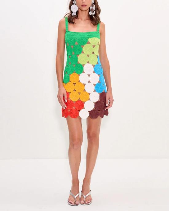  사이먼밀러 숏 원피스 사이먼 밀러 비프 비프 탱크 미니 드레스 아일랜드 멀티 - SIMONMILLER
